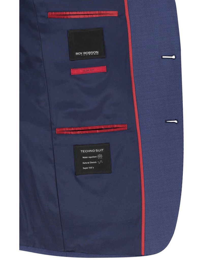 Roy Robson colbert blauw viscose Mix & Match