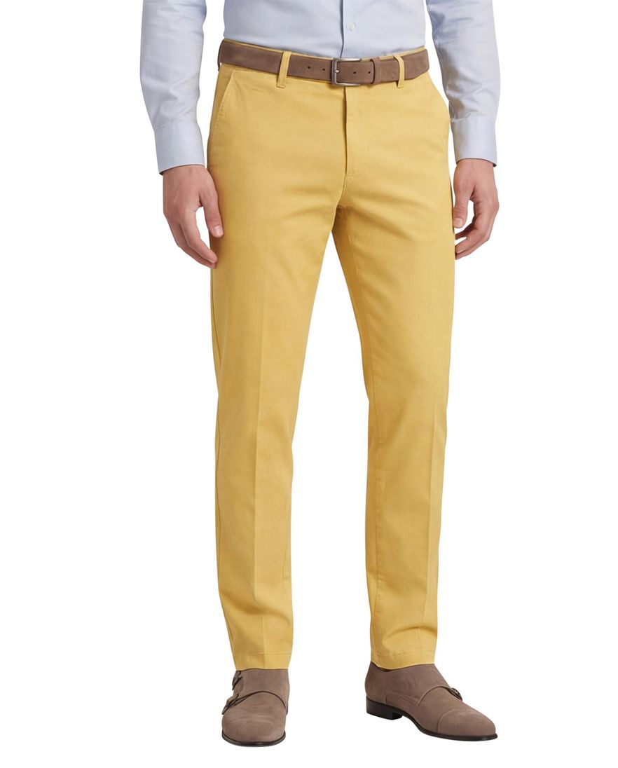 M.E.N.S. katoenen broek geel uni