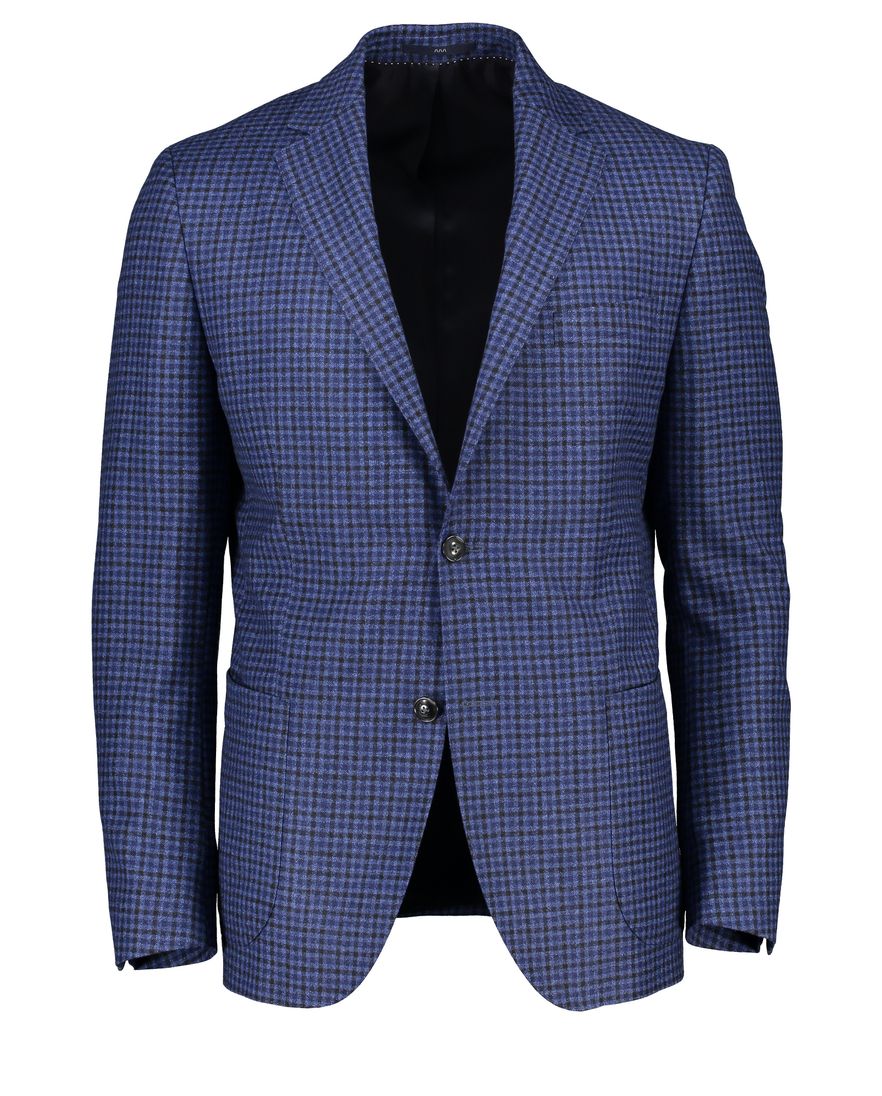 Dressler colbert blauw geruit slim fit