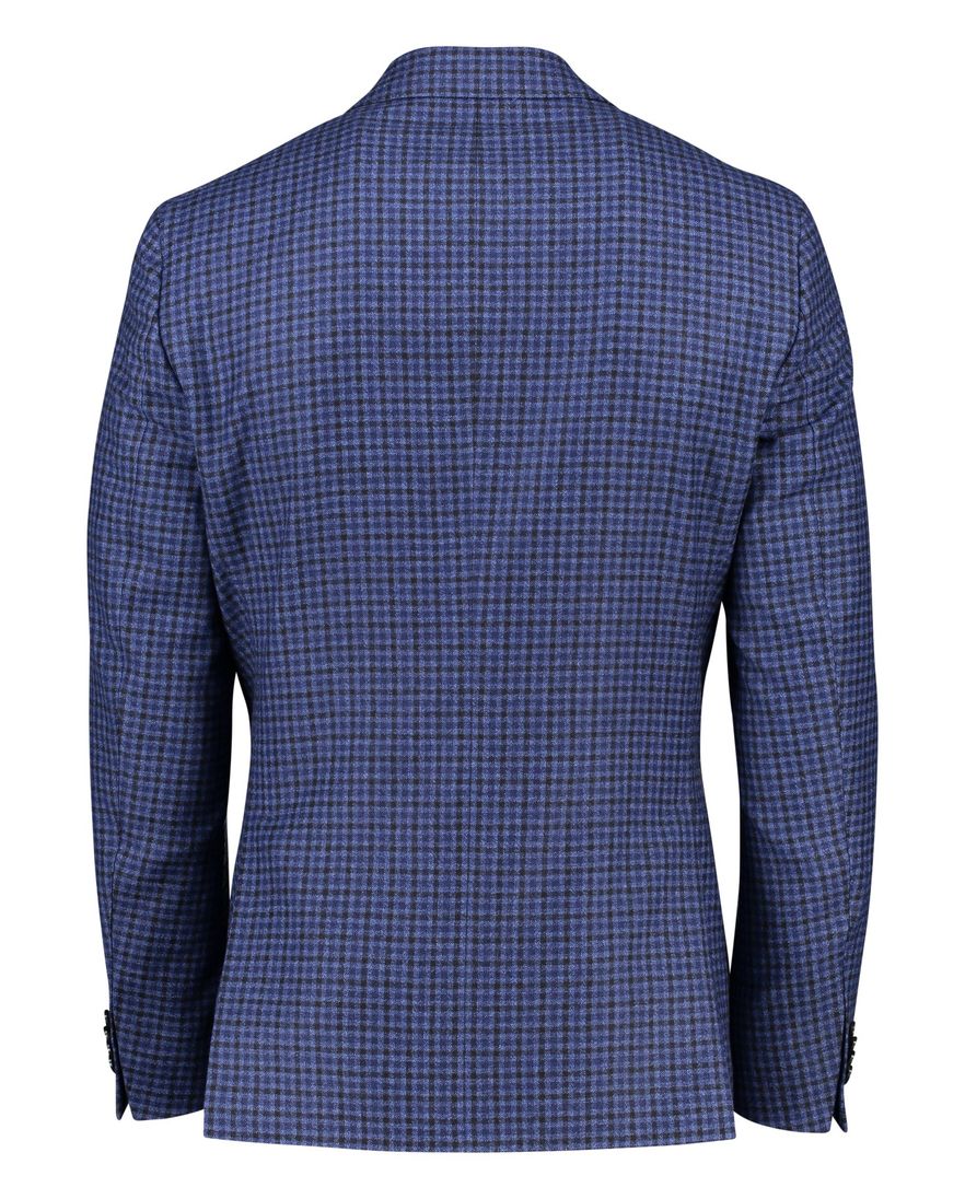 Dressler colbert blauw geruit slim fit