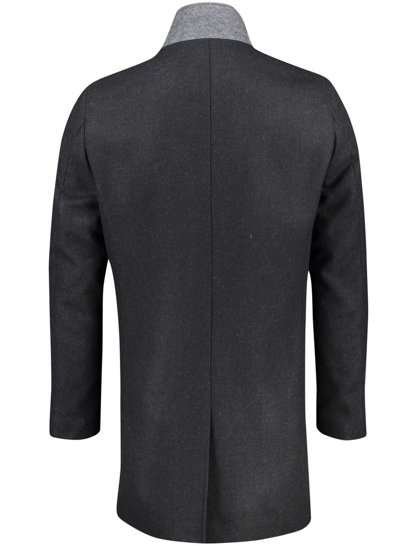 Portofino winterjas grijs uni halflang normale fit