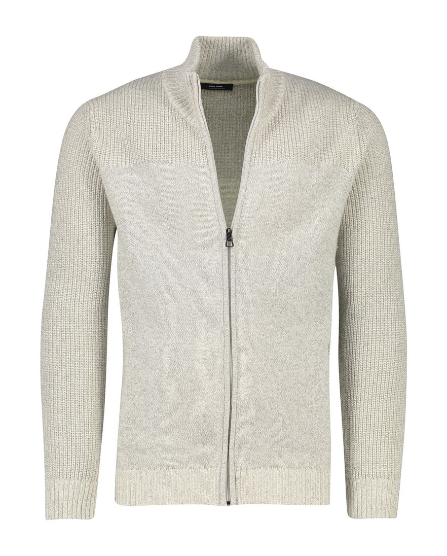 Pierre Cardin vest beige rits gemêleerd katoen