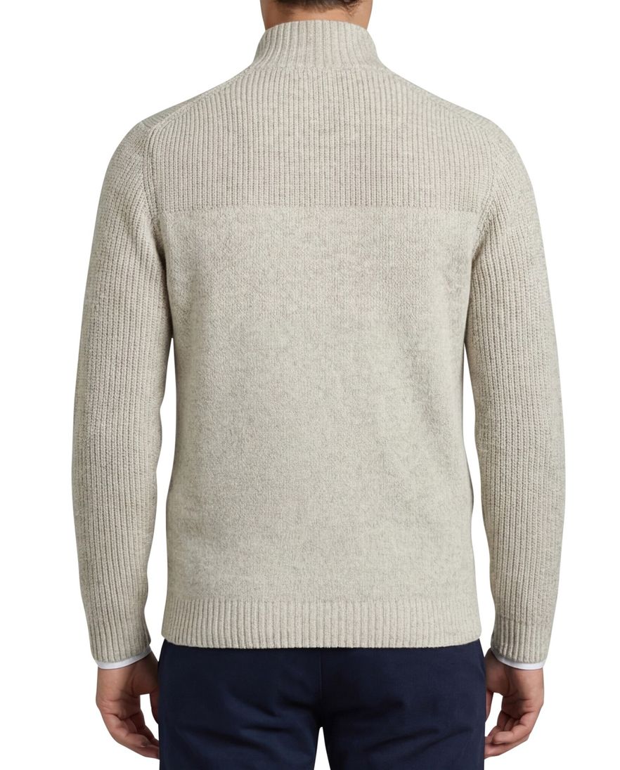 Pierre Cardin vest beige rits gemêleerd katoen