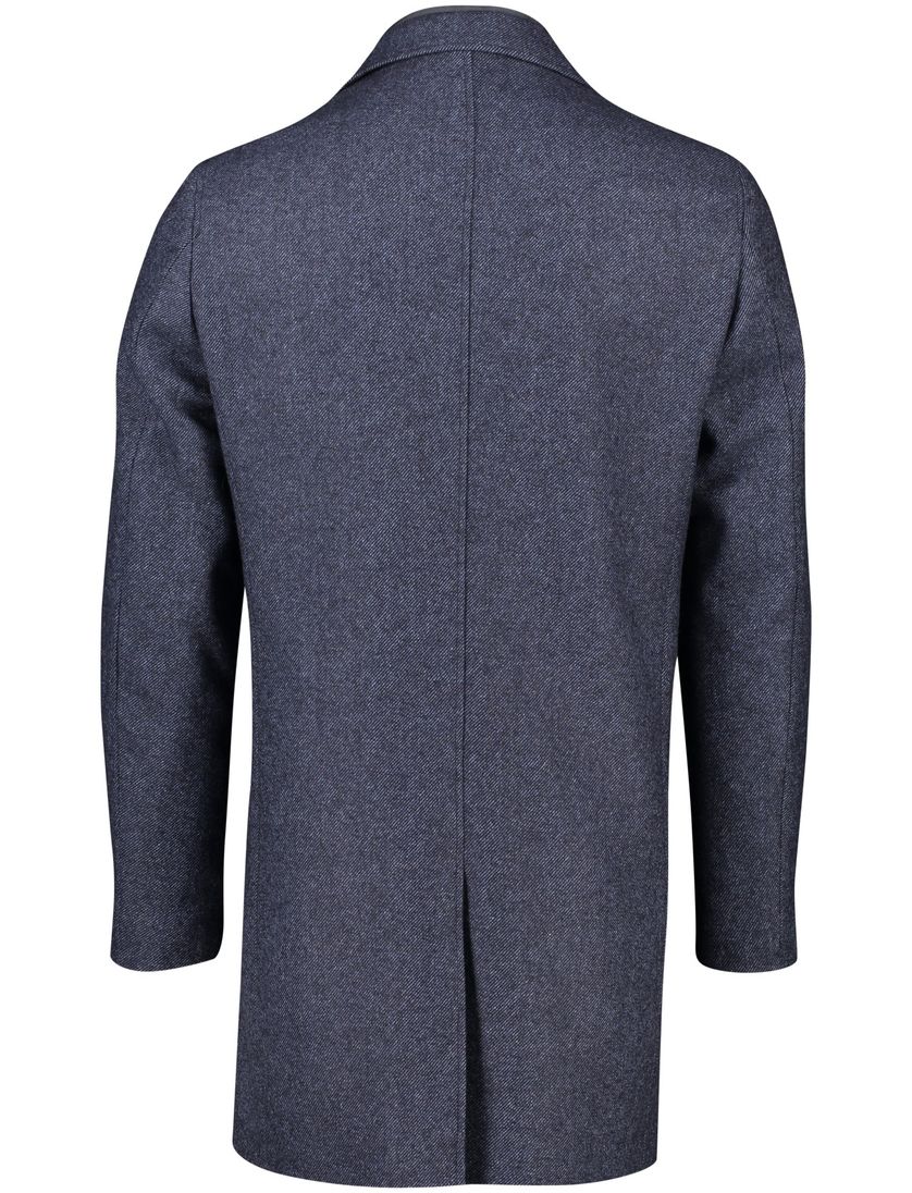 Portofino tussenjas donkerblauw normale fit effen rits + knoop