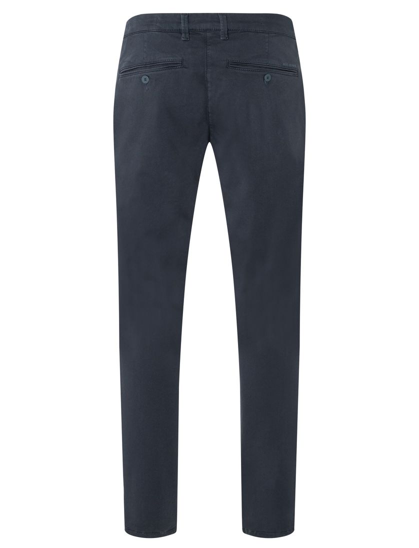 Mac katoenen broek blauw effen katoen