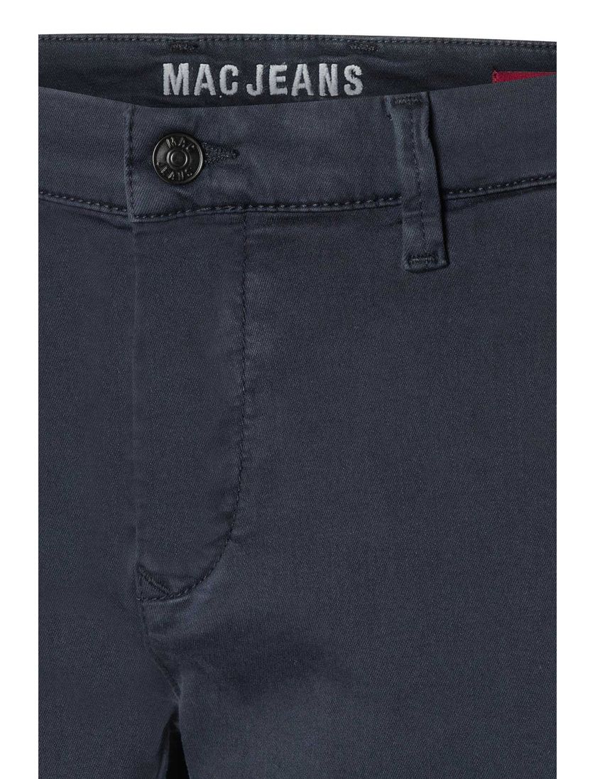 Mac katoenen broek blauw effen katoen
