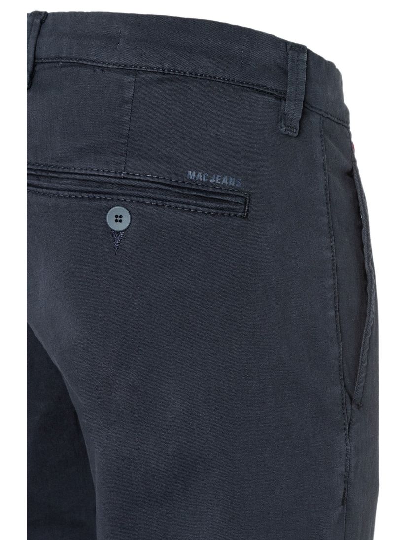 Mac katoenen broek blauw effen katoen
