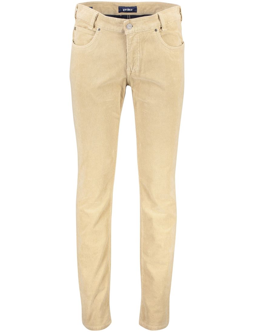 Gardeur jeans beige effen corduroy