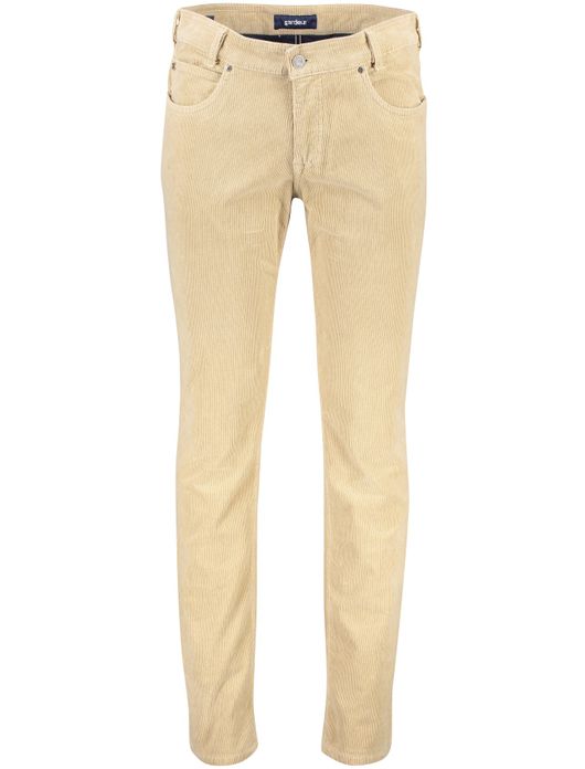 jeans Gardeur beige effen corduroy
