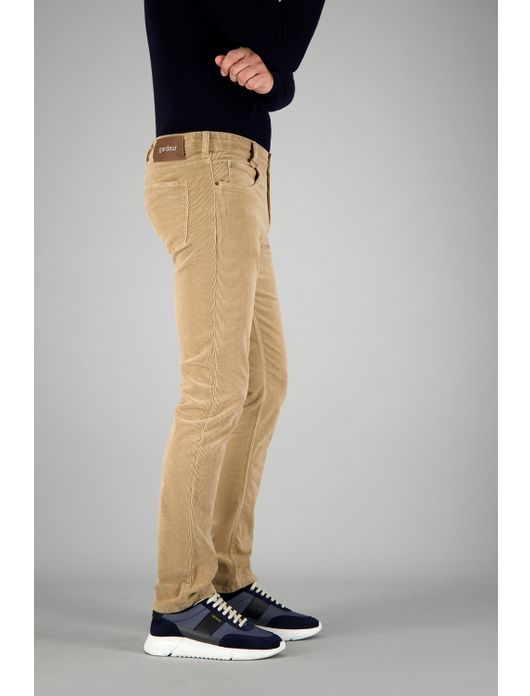 jeans Gardeur beige effen corduroy