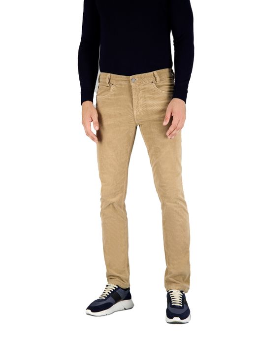 jeans Gardeur beige effen corduroy