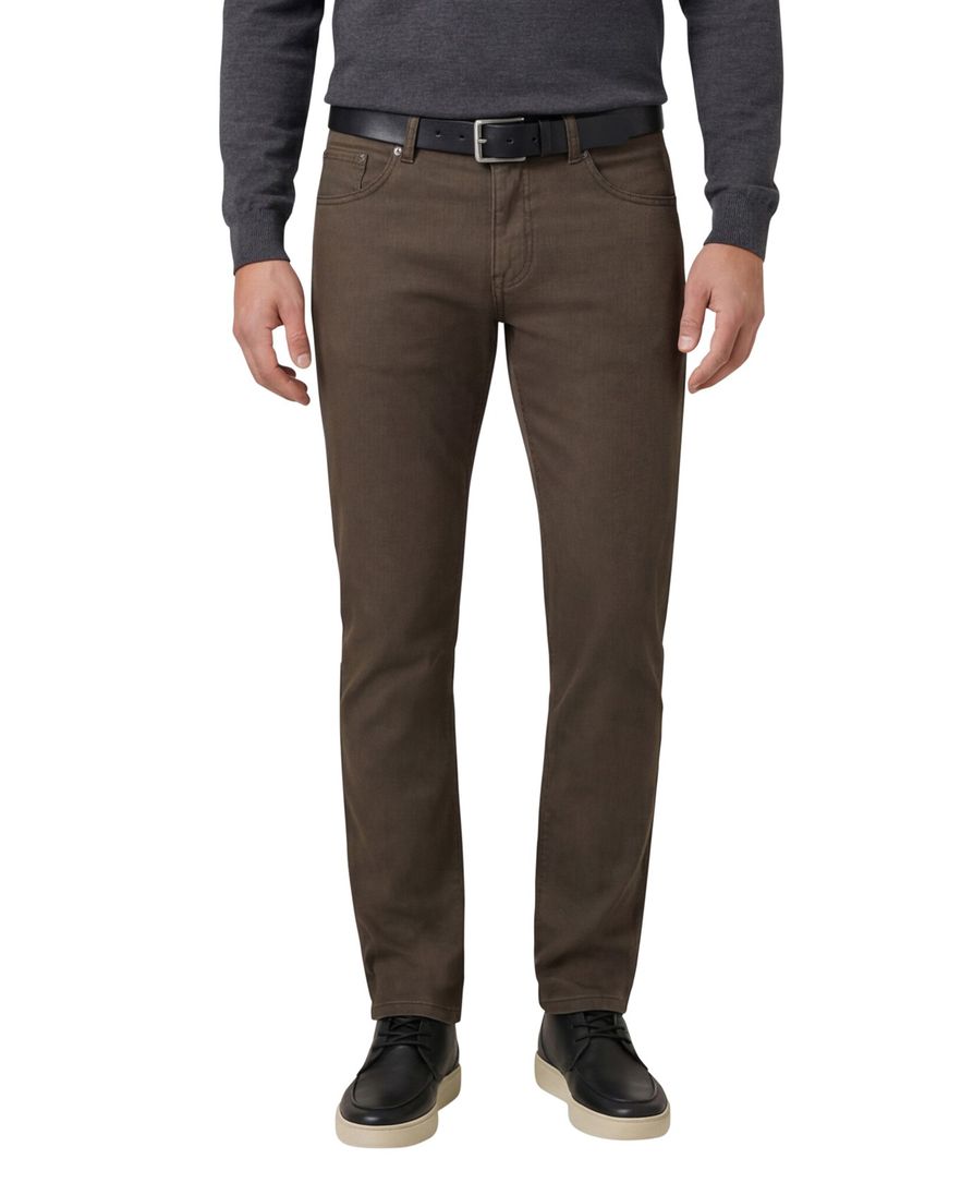 Gardeur jeans model Sandro bruin effen katoen