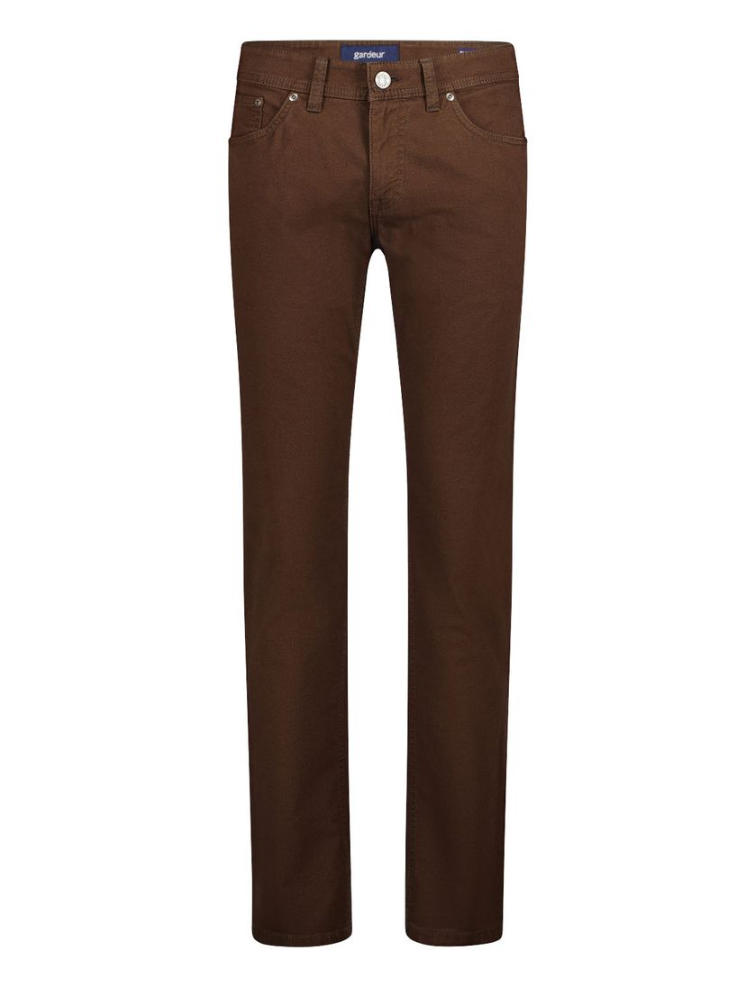 Gardeur jeans bruin effen katoen Sandro