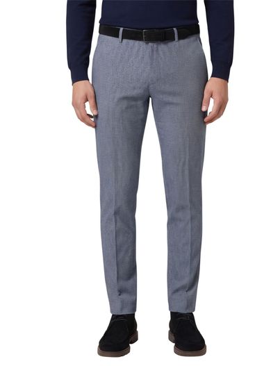 Gardeur Savage Gardeur katoenen broek blauw gemêleerd