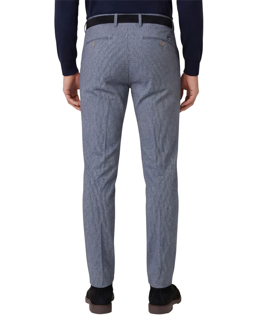 Savage Gardeur katoenen broek blauw gemêleerd