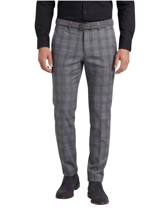 katoenen broek Gardeur blauw geruit katoen