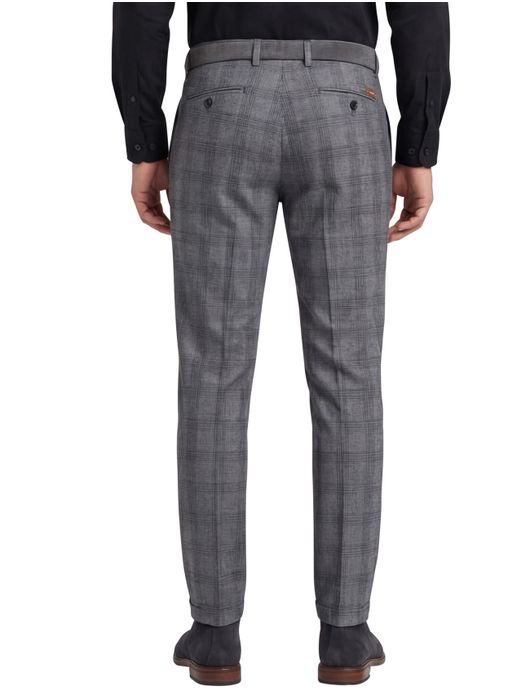 katoenen broek Gardeur blauw geruit katoen