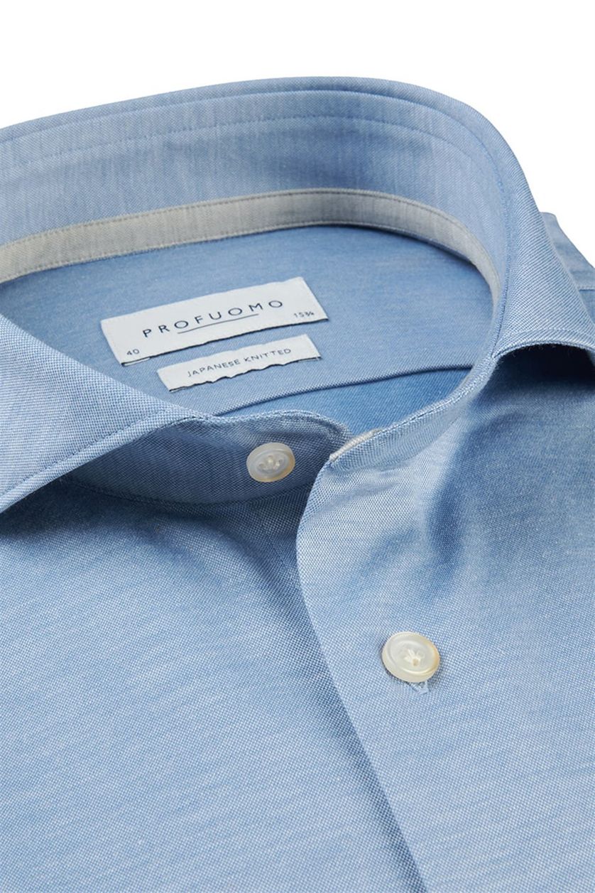 Profuomo business overhemd lichtblauw effen katoen slim fit