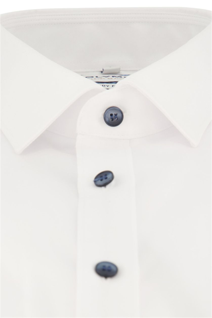 Olymp business overhemd  wit effen katoen extra slim fit