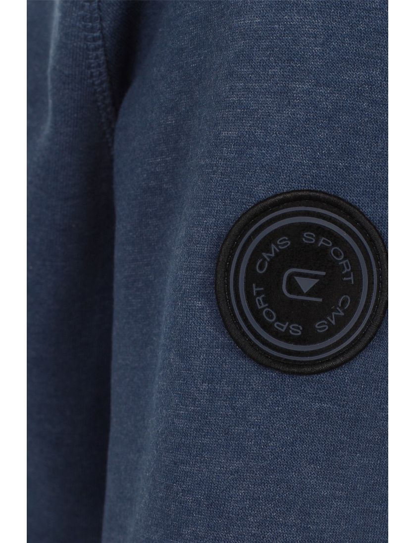 Casa Moda sweater donkerblauw effen katoen