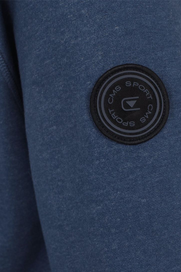 Casa Moda vest blauw effen katoen rits