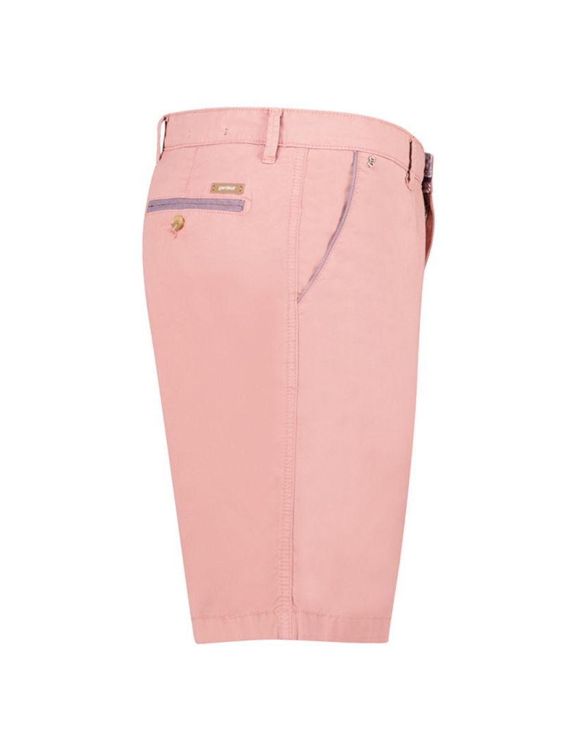 Gardeur korte broek Jasper roze effen katoen