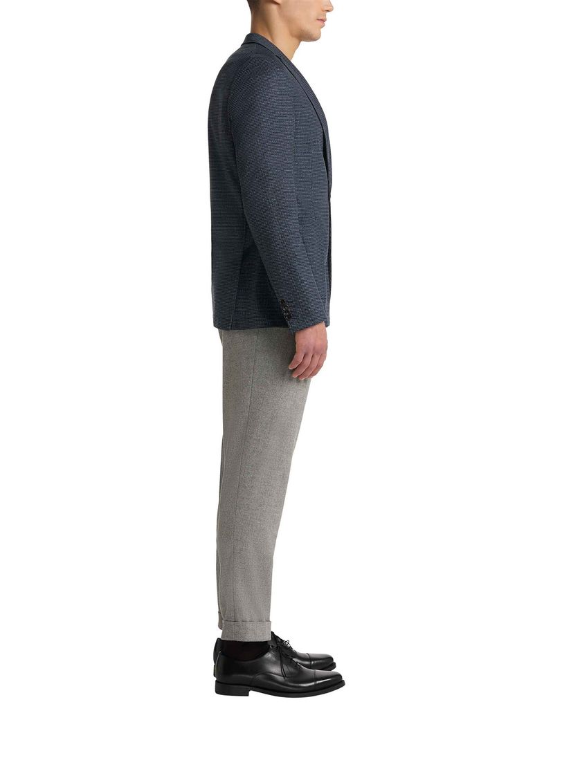 Carl Gross colbert normale fit donkerblauw geruit