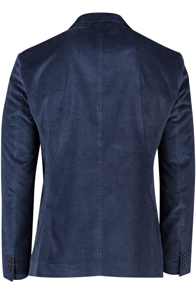 colbert Roy Robson katoen normale fit blauw effen