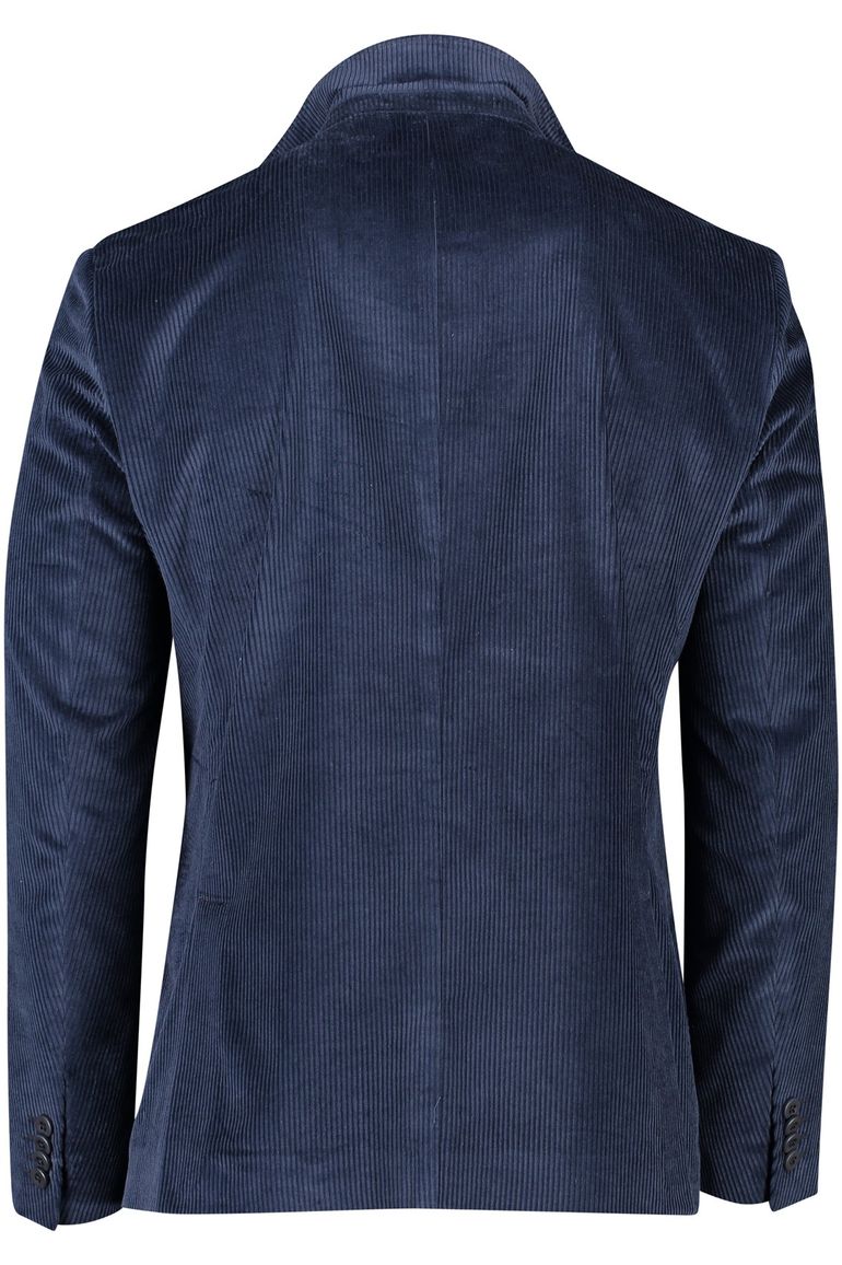 colbert Roy Robson katoen normale fit blauw effen