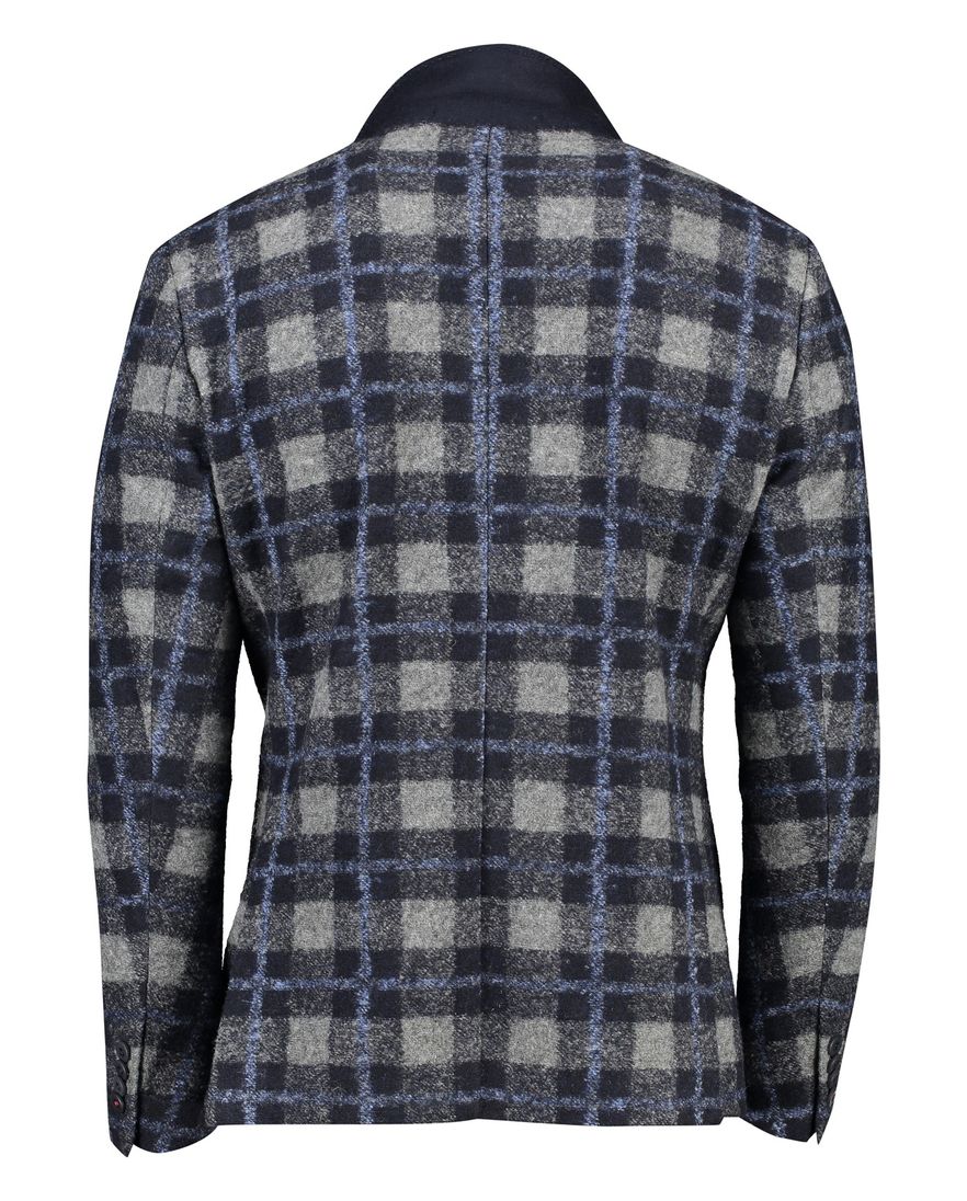 Roy Robson colbert blauw geruit slim fit