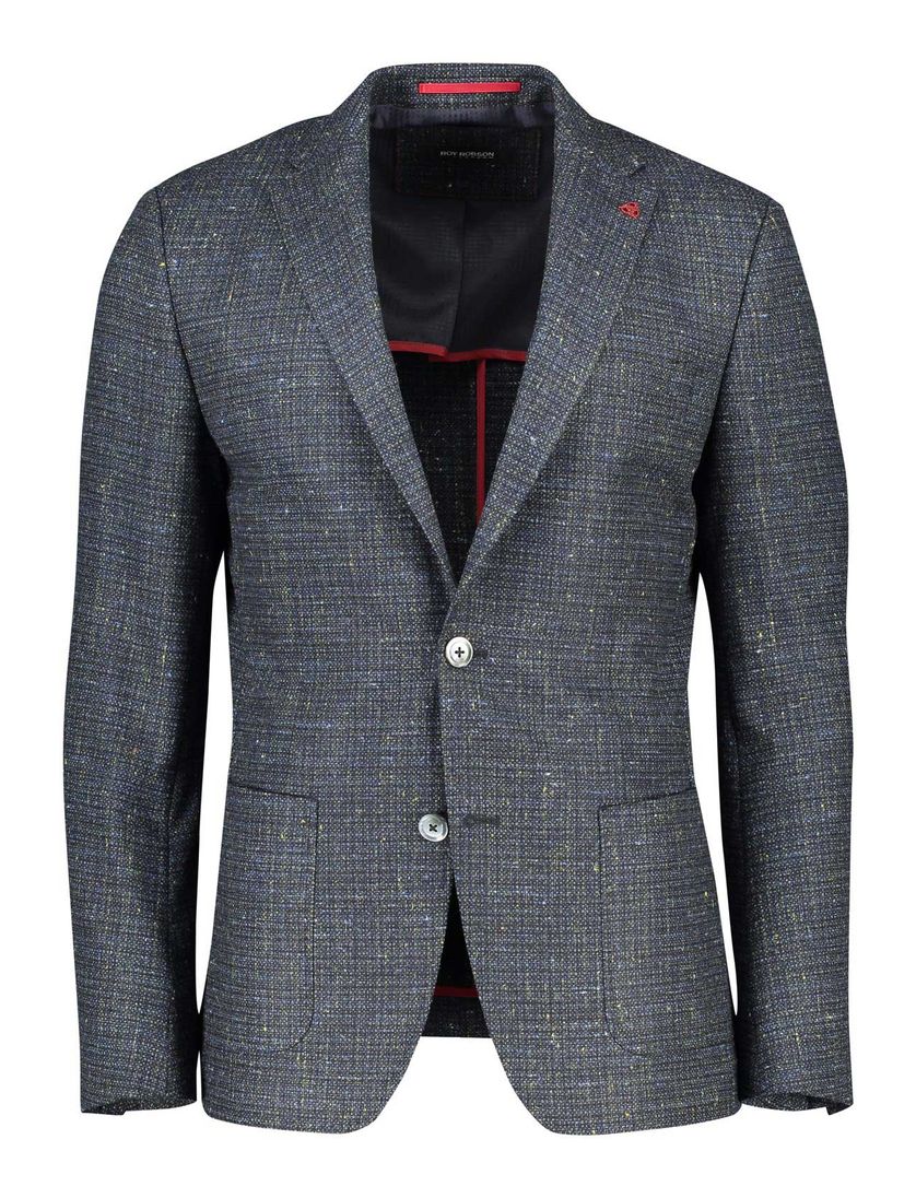 Roy Robson colbert wol slim fit groen gemêleerd