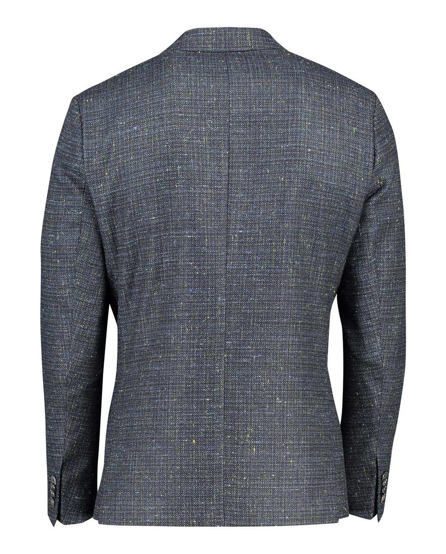 Roy Robson colbert groen gemêleerd wol slim fit