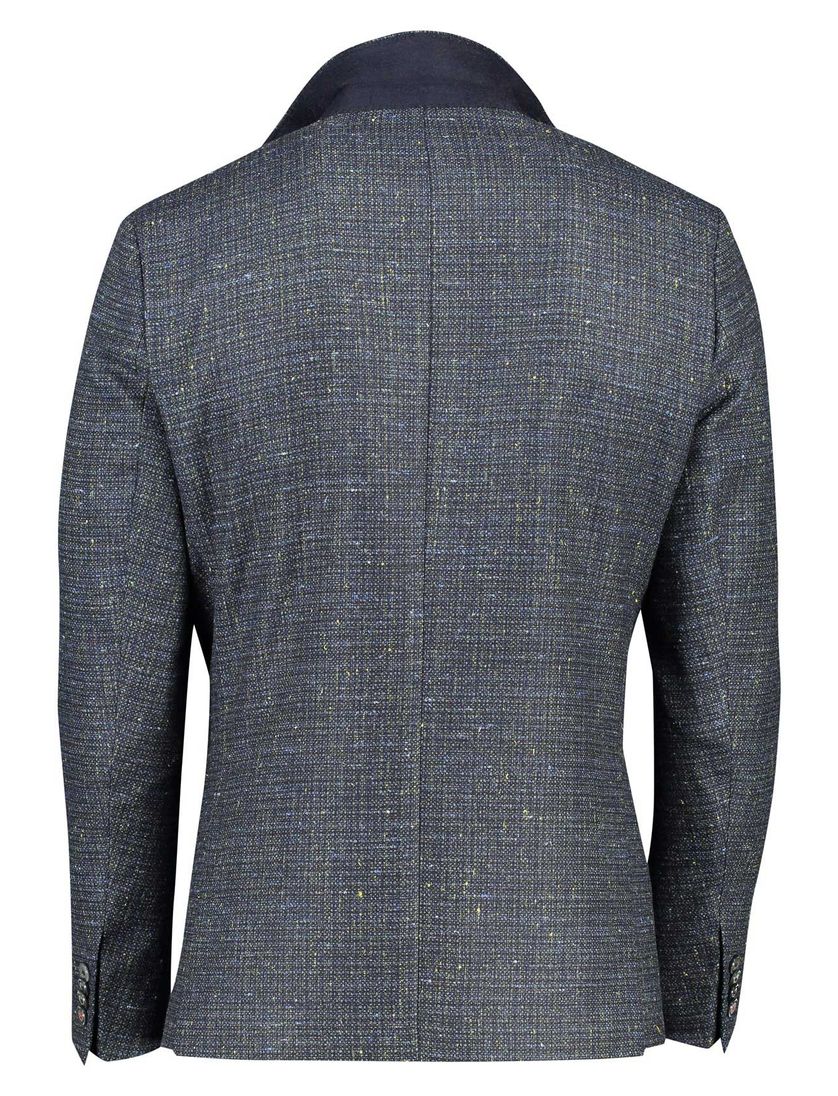 Roy Robson colbert wol slim fit groen gemêleerd