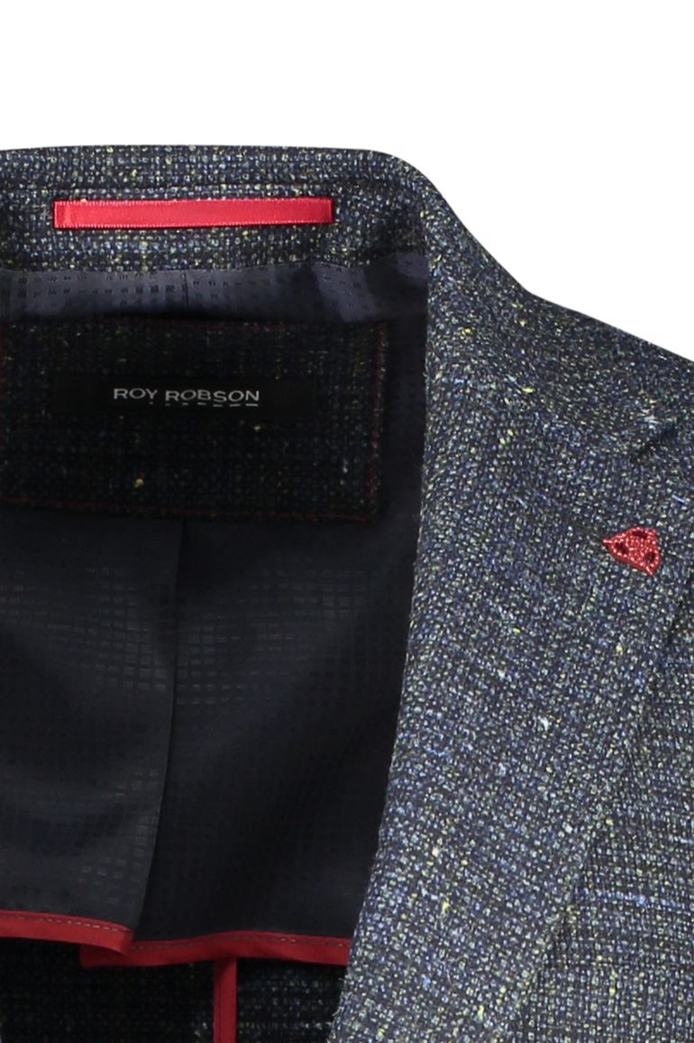 colbert Roy Robson wol slim fit groen geruit