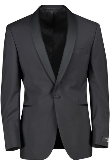 Digel Digel smoking colbert mix en match wol normale fit zwart effen