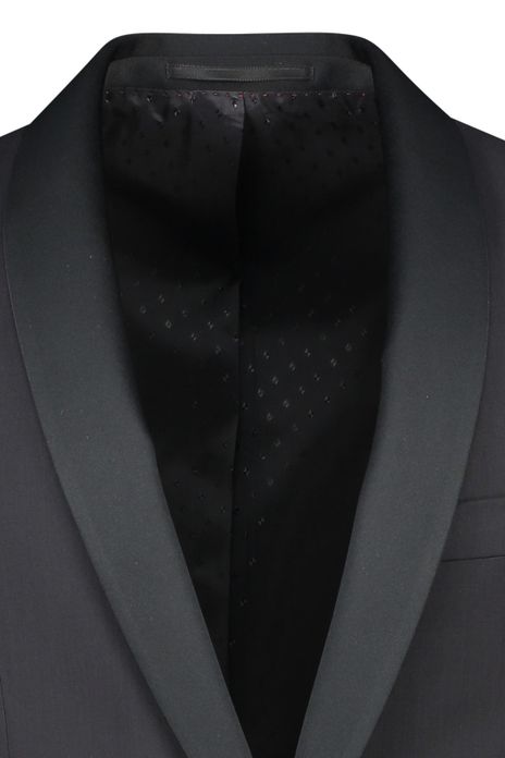 Digel smoking colbert mix en match zwart effen wol normale fit