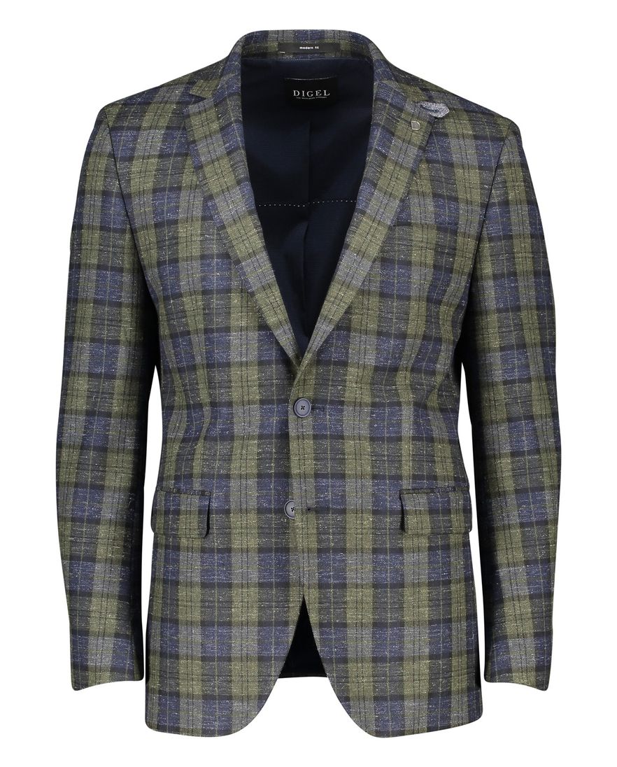 Digel colbert groen geruit normale fit