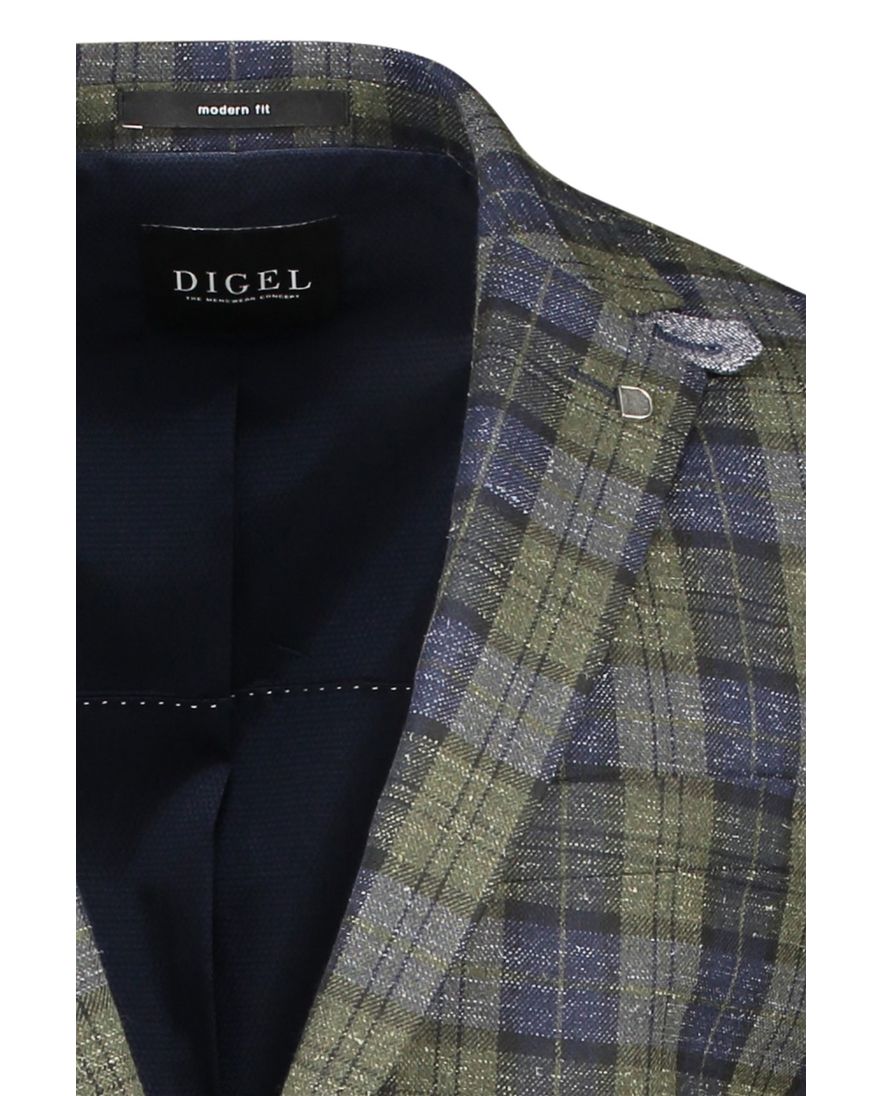 Digel colbert groen geruit normale fit