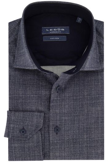 Ledub Ledub overhemd donkerblauw easy iron