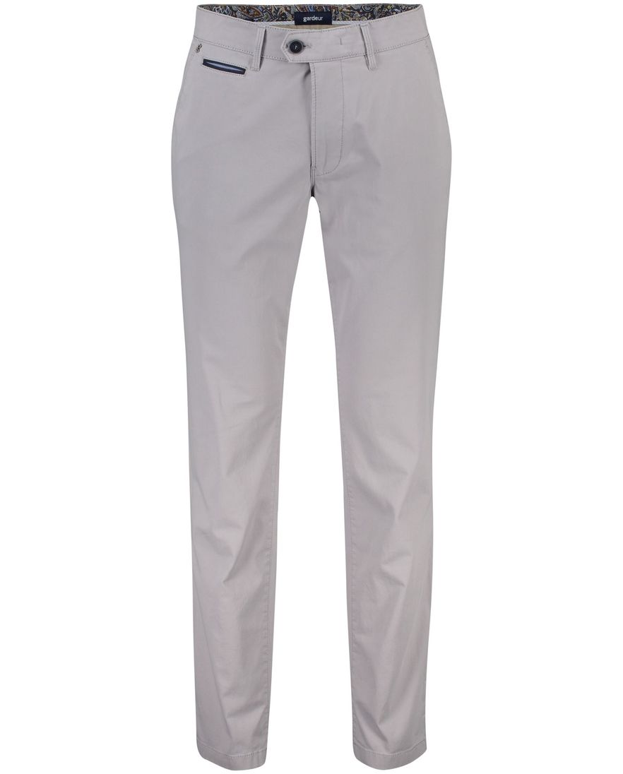 Gardeur katoenen broek Benny grijs effen katoen