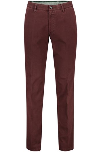 M.E.N.S. M.E.N.S. katoenen broek bordeaux effen katoen