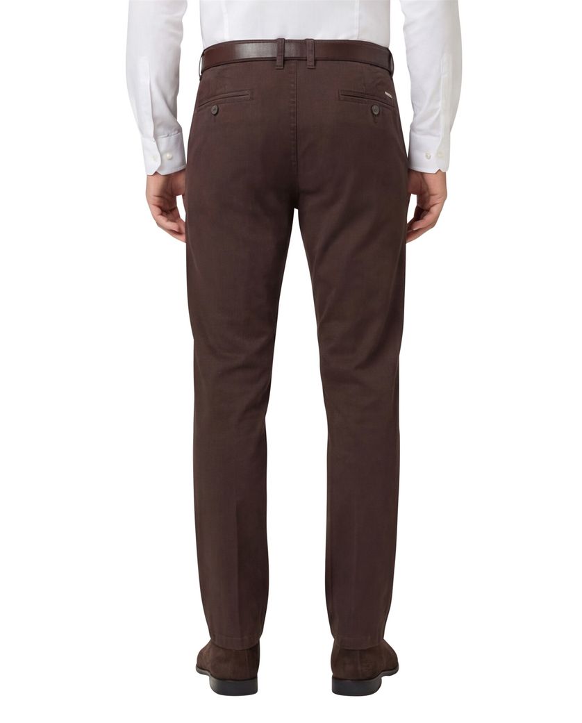 M.E.N.S. katoenen broek bruin effen katoen