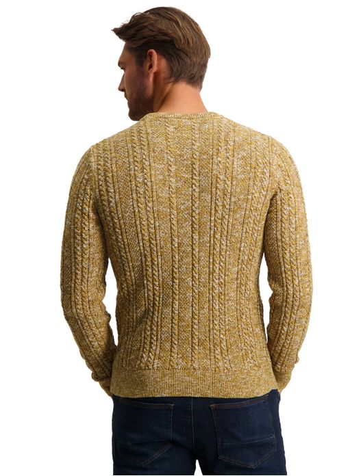 trui State of Art geel effen katoen ronde hals