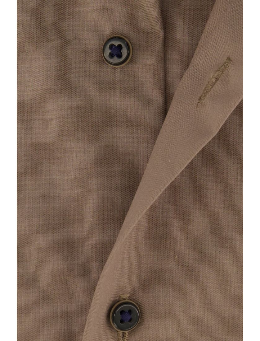 Eterna casual overhemd Modern Fit bruin effen katoen