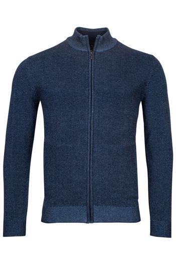 Baileys trui Baileys donkerblauw effen katoen opstaande kraag