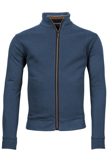 Baileys vest Baileys blauw effen katoen opstaande kraag rits