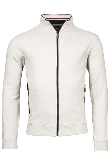 Baileys vest Baileys grijs effen katoen opstaande kraag rits