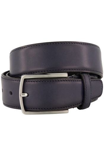 Lindenmann Lindenmann riem donkerblauw effen leer