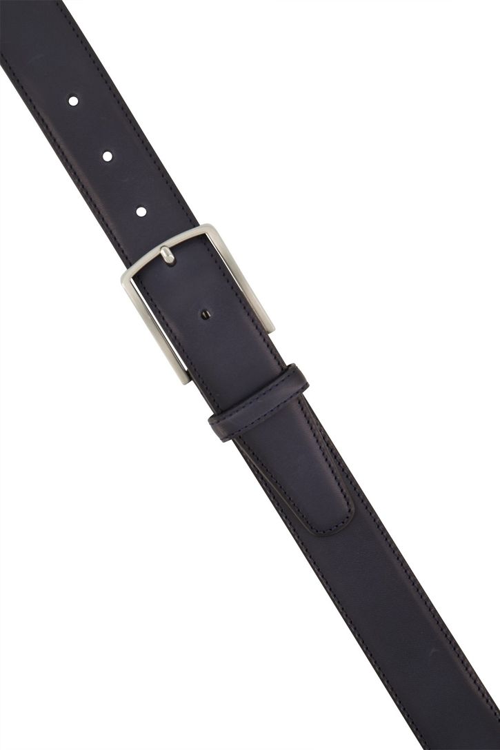 Lindenmann riem donkerblauw leer