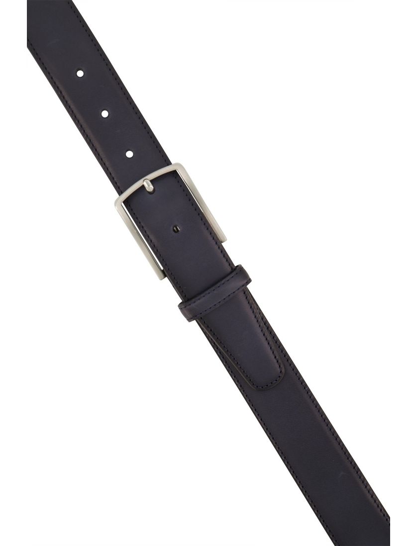 Lindenmann riem donkerblauw leer